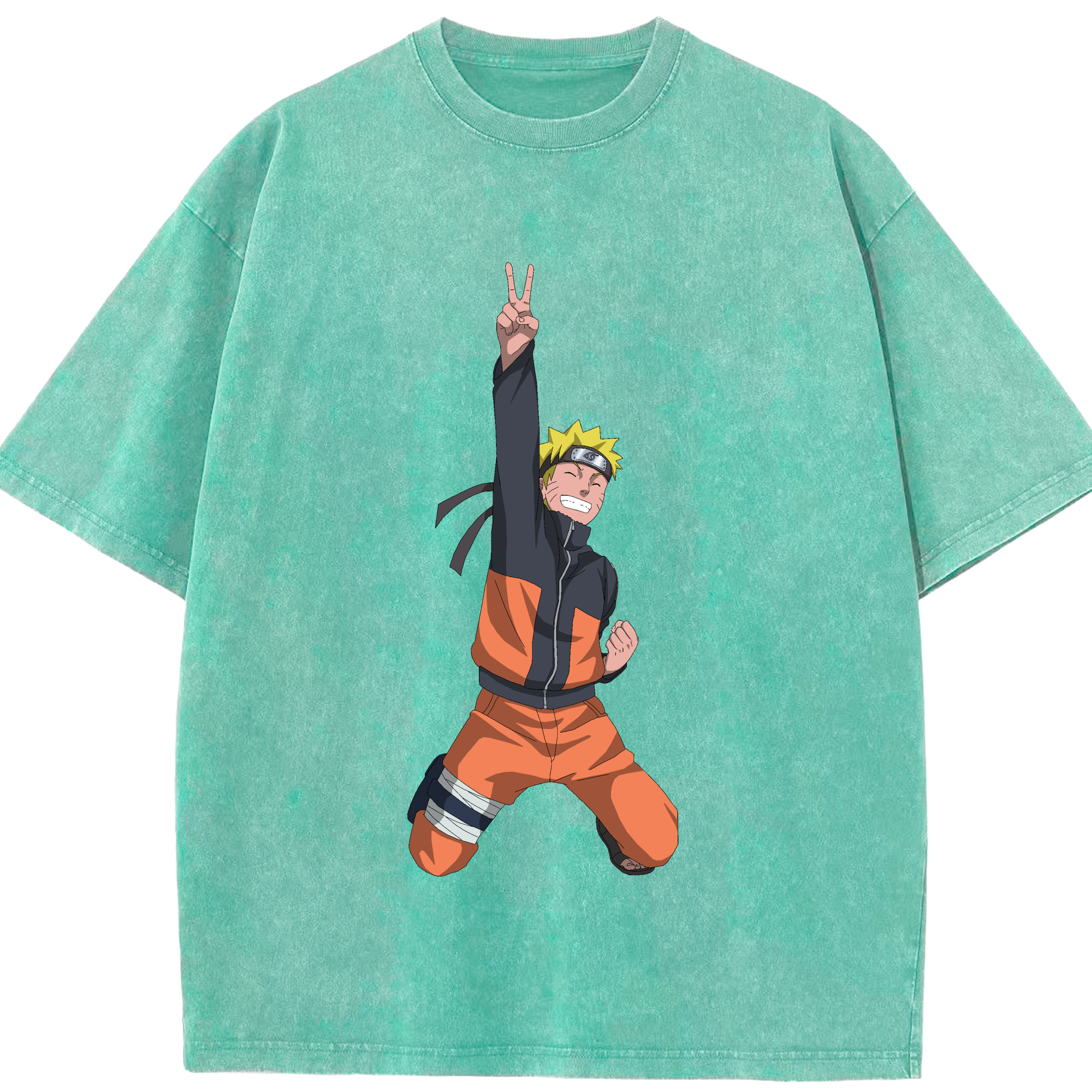 （画像用） NARUTO -ナルト- うずまき ナルト Uzumaki Naruto 綿100% ヴィンテージ風 半袖Tシャツ（フロントプリント）